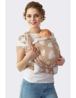 Слинг-шарф Сердца, карамель