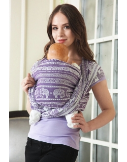 Слинг-шарф Слоны, фиолетовый