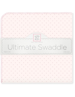 Фланелевая пеленка для новорожденного SwaddleDesigns Pink w/Pink Dot