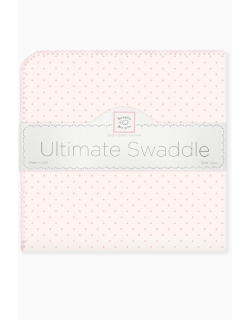 Фланелевая пеленка для новорожденного SwaddleDesigns Pink w/Pink Dot