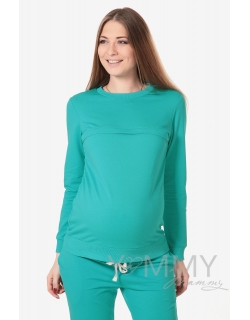 Свитшот для беременных и кормящих с секретом на молнии, ментол