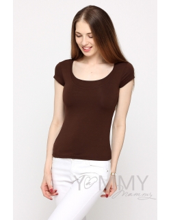 Майка для беременных и кормящих, цвет коричневый
