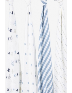 Муслиновые пеленки для новорожденных Aden&Anais большие, набор 4, Rock Star