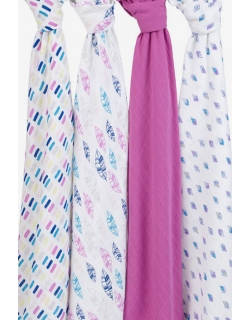 Муслиновые пеленки для новорожденных Aden&Anais большие, набор 4, Wink