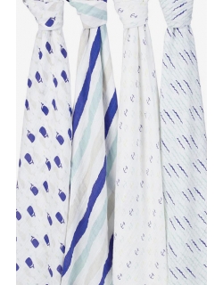 Муслиновые пеленки для новорожденных Aden&Anais большие, набор 4, High Seas