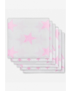 Муслиновые пеленки для новорожденных Jollein средние, Little Star Pink