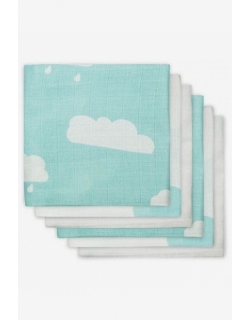 Муслиновые пеленки для новорожденных Jollein средние, Clouds Jade