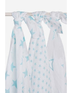 Муслиновые пеленки для новорожденных Jollein большие, Little Star Jade