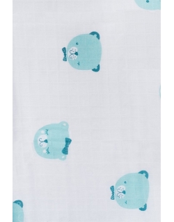 Муслиновые пеленки для новорожденных Jollein большие, Funny Bear Green