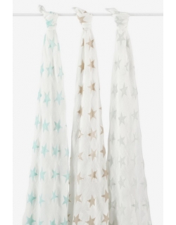 Бамбуковые пеленки для новорожденных Aden&Anais большие, набор 3, Milky Way