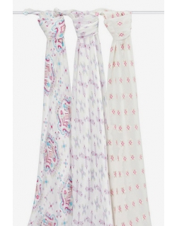 Бамбуковые пеленки для новорожденных Aden&Anais большие, набор 3, Flower Child