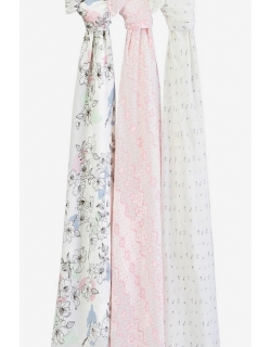 Бамбуковые пеленки для новорожденных Aden&Anais большие, набор 3, Meadowlark