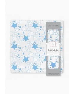 Муслиновая пеленка для новорожденных Swaddle Designs большая, Blue Starshine