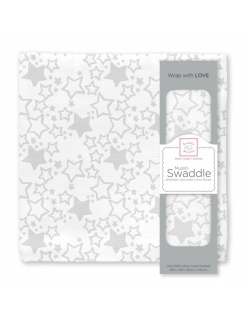 Муслиновая пеленка для новорожденных Swaddle Designs большая, Sterling Starshine