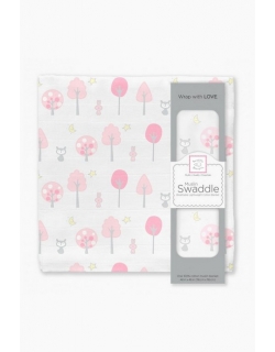 Муслиновая пеленка для новорожденных Swaddle Designs большая, Pink Thicket