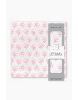 Муслиновая пеленка для новорожденных Swaddle Designs большая, Pink Spot Tree