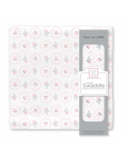 Муслиновая пеленка для новорожденных Swaddle Designs большая, Pstl Pink Posies