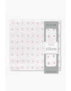 Муслиновая пеленка для новорожденных Swaddle Designs большая, Pstl Pink Posies