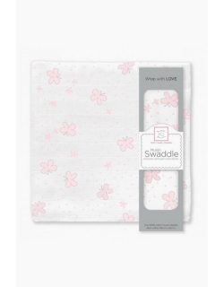 Муслиновая пеленка для новорожденных Swaddle Designs большая, Pstl Pink Butterflies
