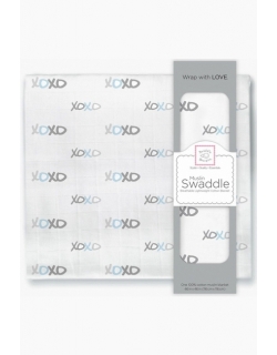 Муслиновая пеленка для новорожденных Swaddle Designs большая, Pstl Blue XOXO