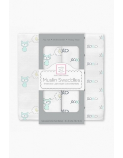 Муслиновые пеленки для новорожденных Swaddle Designs, SeaCrystal Fox XOXO