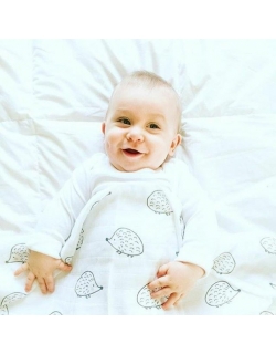 Муслиновая пеленка для новорожденных Swaddle Designs большая, Black Hedgehog