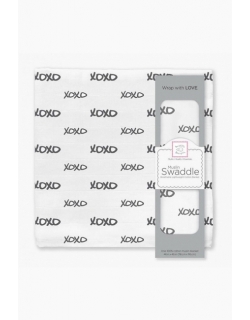 Муслиновая пеленка для новорожденных Swaddle Designs большая, Black Hedgehog