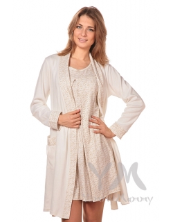 Комплект для роддома экрю/бежевые цветы