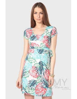 Платье на запах с цветочным принтом для беременных