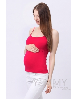 Топ на бретельках для беременных и кормящих, фуксия