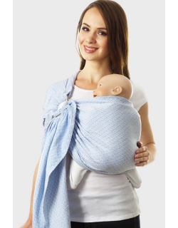 Слинг с кольцами Mums Era алмазного плетения, голубой