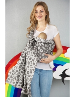 Слинг с кольцами Mums Era "Sweet", монохром