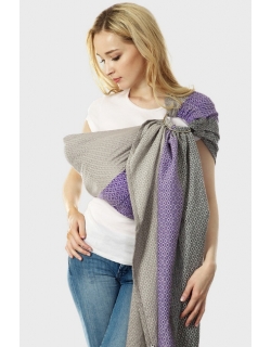 Слинг с кольцами Mums Era "Диамант", жемчуг/лилак