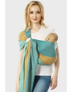 Слинг с кольцами Mums Era "Диамант", карибы/бронза