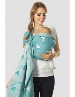 Слинг с кольцами Mums Era "Птички", прибой