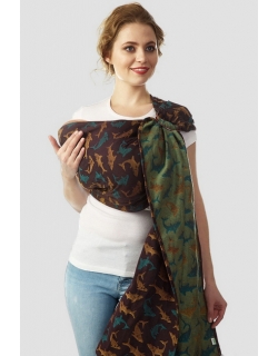 Слинг с кольцами Mums Era "Акулы", голд/корсар