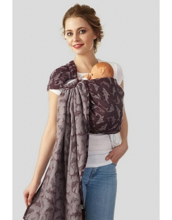 Слинг с кольцами Mums Era "Акулы", браун