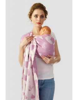 Слинг с кольцами Mums Era "Сердца", орхидея