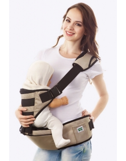 Хипсит со спинкой Mums Era, шампань/черный