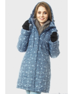 Зимняя слингокуртка Ingrid 3в1, синий орнамент