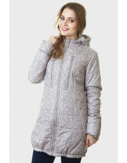 Слингокуртка демисезонная Chelsea 3в1, флора-мокко