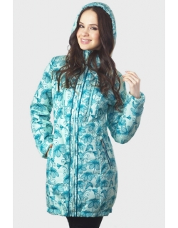 Слингокуртка демисезонная Chelsea 3в1, зеленые цветы