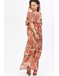 Платье-сарафан для беременных и кормящих на лямках, песочное