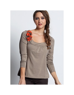 Топ для кормления Mothers en Vogue "Florica", оливково-серый
