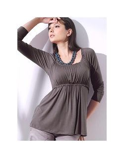 Топ для кормления Mothers en Vogue "Olena Babydoll", цвет серый