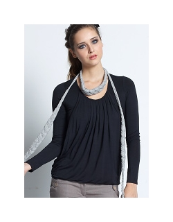 Топ для кормления Mothers en Vogue "Slouchy Pleated LS", цвет черный