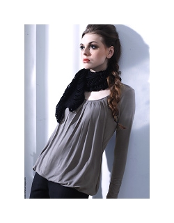 Топ для кормления Mothers en Vogue "Slouchy Pleated LS", цвет оливково-серый