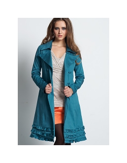 Плащ "Wuthering Cotton Sateen", цвет бирюзовый