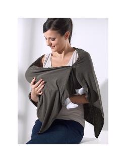 Пончо для кормления Mothers en Vogue из бамбука, цвет графитовый