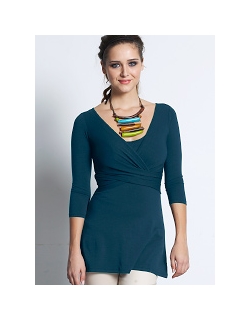 Топ для кормления Mothers en Vogue "Wrap Top", рукав 3/4, морская волна